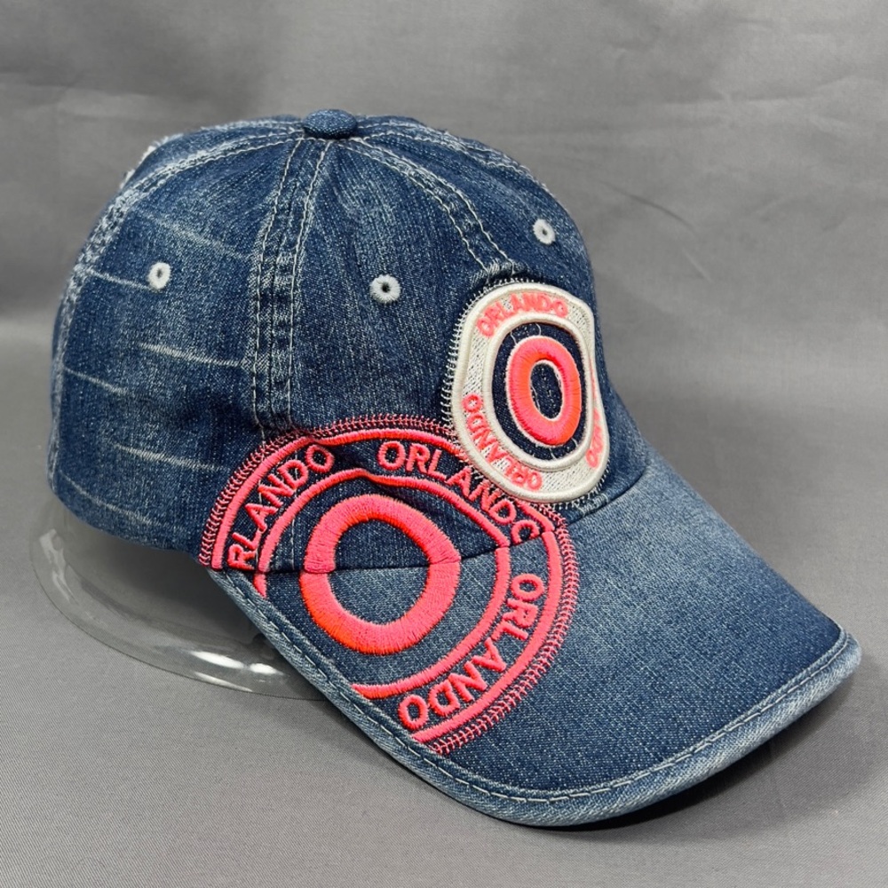Orlando Florida Strapback Hat Robin Ruth Blue Denim USA Souvenir Casual Womens